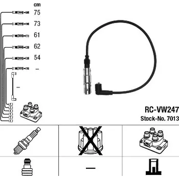 Zapalovací kabel NGK Sada kabelů pro zapalování 7013