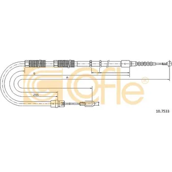 Lanko parkovací brzdy COFLE Tažné lanko, parkovací brzda 107533
