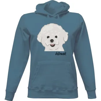 Dámská mikina Dámská mikina s kapucí s potiskem bišonek dámské