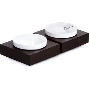 Izolační box S s miskou a víkem 17,4 × 17,4 × 6 cm, wenge