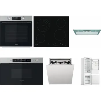 Set domácích spotřebičů WHIRLPOOL OMK58CU1SX + WHIRLPOOL AKT 8900 BA + WHIRLPOOL AKR 650/1 IX + WHIRLPOOL MBNA910X + WHIRLPOOL WIC 3C33 PFE + WHIRLPOOL WHC18 T311