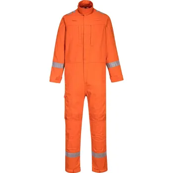 Pracovní kombinéza PORTWEST BIZFLAME PLUS LIGHTWEIGHT FR502 / Nehořlavá reflexní strečová kombinéza, antistatická - oranžová S
