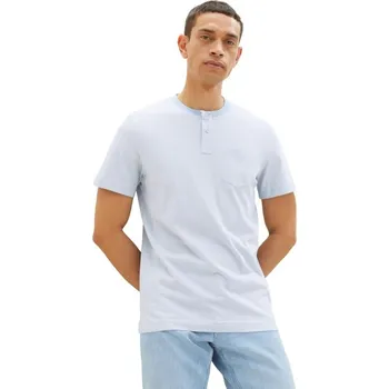 Pánská móda TOM TAILOR PÁNSKÉ HENLEY TRIKO S KAPSIČKOU-SV. MODRÁ XL