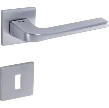 Dveřní kování TI - DARA - HR 4007Q 5S bez spodní rozety, klika/klika OCS - Chrom broušený (96)