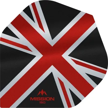 Příslušenství pro šipky Mission Letky Alliance Union Jack - 150 - Black / Red F3134