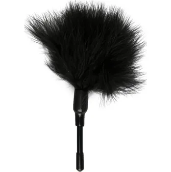 BDSM obojek Easytoys - peříčkový lechtáček - malý (černý)