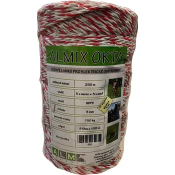 Ohradník Ohradníkové lanko ALMIX OKTA 250 m