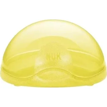 dudlíky Pouzdro na dudlík - POLOKOULE žlutá - Nuk
