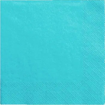 Papírový kapesník Ubrousky Maki 33x33cm 3-vrstvý tyrkysový jednobarevný