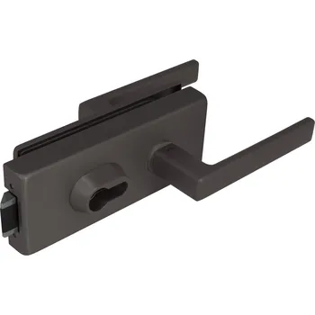 Dveřní kování TI - ZÁMEK na sklo s klikou SONIA 4015 - PZ kování na sklo PZ otvor T - Titan (141)