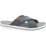 BUGATTI Pánské šedé kožené pantofle 321-AEV80-6900-1100-257 Velikost 41