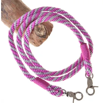 Hobby horsing Hobby Horse - otěže proužek růžové