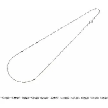 Řetízek Nefertitis Stříbrný řetízek jemný točený Singapur Ag 925 43 cm