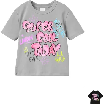 Dívčí tričko KUGO DÍVČÍ TRIČKO "SUPER COOL" Barva: růžová, Velikost: 128