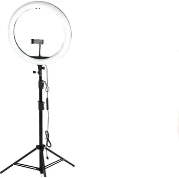 Fotoateliérová technika LED RGB stmívatelné kruhové světlo 38cm + stativ