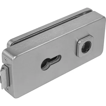 Dveřní kování MPK - UNIQUE R8 - ZÁMEK na skleněné dveře - PZ kování na sklo PZ otvor BN - Broušená nerez