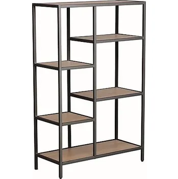 regál Regál kovový černý/dub COSTA B