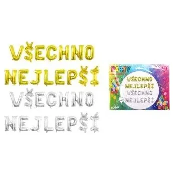 Balónek Nafukovací balónky Všechno nejlepší 80cm stříbrné stribrny