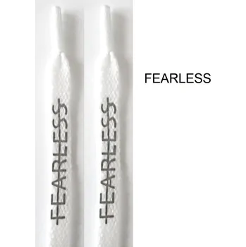 Tkaničky do bot Blingstar Tkaničky s nápisem Fearless do bot tepláků mikiny bílé