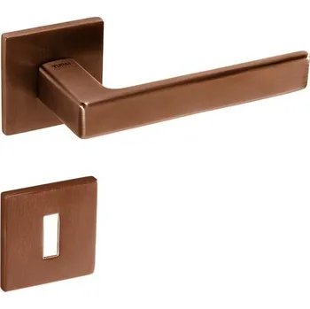 Dveřní kování TI - SONIA - HR 3095Q 5S bez spodní rozety, klika/klika CUM PVD - Měď matná PVD (160)