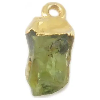 Přívěsek Pozlacený přívěsek se surovým Olivínem Ag 925/1000