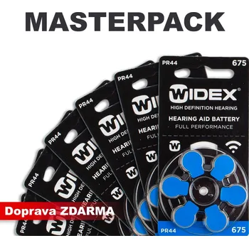 Článková baterie Baterie do naslouchadel WIDEX 675 / PR44, MASTERPACK 20 (120ks), cena BL6