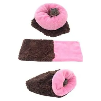 Marie Brožková Spací pytel 3v1 tm.hnědá/sv.růžová de luxe XS křeček