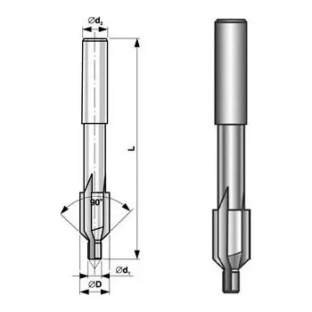 Vrták Bučovice Tools Záhlubník s vodícím čepem D4,9x2,05+ HSS pro závit M2,5 ČSN 22 1605 - BU851-041