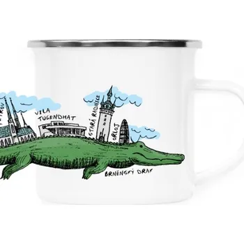 Plecháček - nerezový lem s potiskem Poznej Brno - plecháček Drak