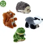 Plyšové lesní zvířátko - veverka, jezevec, ježek, 16 cm