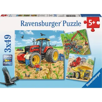 Puzzle RAVENSBURGER Puzzle Velké stroje 3x49 dílků