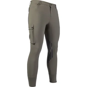 Jezdecké kalhoty HKM Rajtky Cargo HKM, s gripem na kolenou, pánské, olive green 56