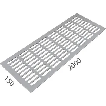 Větrací mřížka SRL - ALFA větrací mřížka šířka 150 x 2000 mm 150 mm, 2000 mm F1 - Stříbrný elox