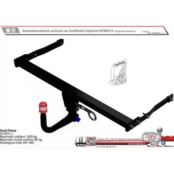 Tažné zařízení Tažné zařízení Ford Fiesta 07/2017-> SV 001-480, SVC GROUP
