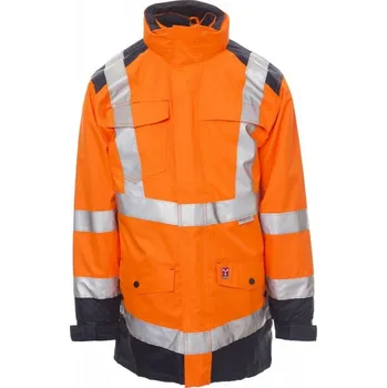 pracovní bunda PAYPER HISAFE HiVis PARKA 4v1 oranžová - v. XXL