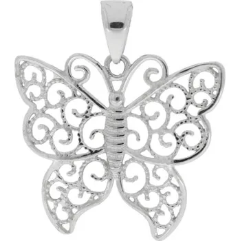 Přívěsek Zlatý motýl - bílý