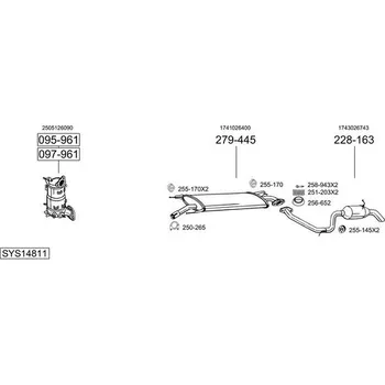 Filtr pevných částic filtr pevných čás. výroba AS Bosal 97-961A