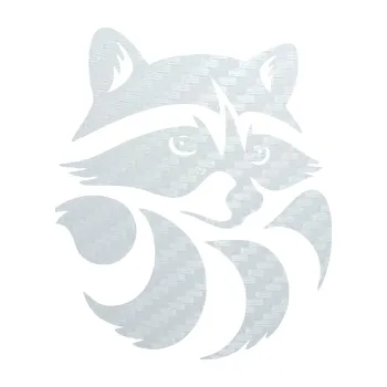 Samolepící dekorace SAMOLEPKA Mýval 001 pravá (51 - 3D karbon bílý) NA AUTO, NÁLEPKA, FÓLIE, POLEP, TUNING, VLASTNÍ TEXT, TISK, AUTOSAMOLEPKY.cz, POLEPY, OBRÁZEK, LOGO, SAMOLEPKY