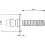 Uchycení pro jednostranná madla typu M (ALU), nerezová ocel