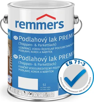 Lak na dřevo Remmers Premium podlahový lak hedvábně matný 5 l bezbarvý 