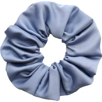 MURU Velká Saténová Scrunchie gumička - Modrošedá Matná