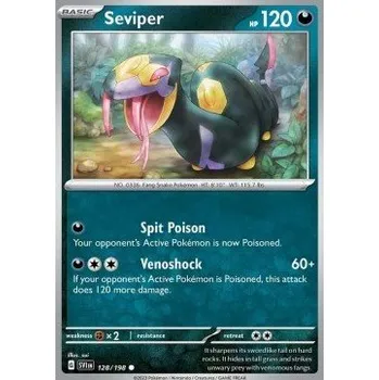 Karetní hra Pokémon SV1en 128/198 Seviper - Scarlet & Violet Stav: Near Mint, Verze: REVERSE HOLO