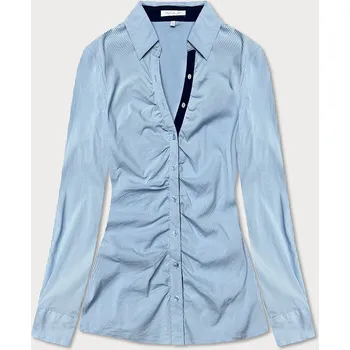 Dámská košile Světle modrá drobně pruhovaná dámská košile (SSY2026) odstíny modré S (36)
