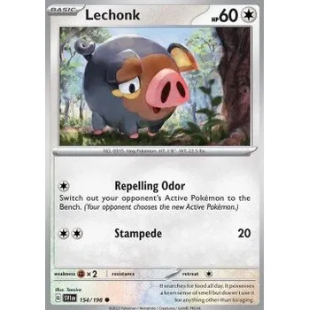 Společenská hra Pokémon SV1en 154/198 Lechonk - Scarlet & Violet Stav: Near Mint, Verze: NORMAL