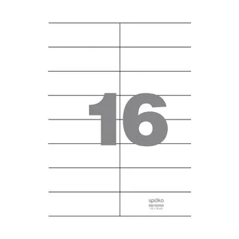 Samolepící etiketa Samolepící etikety bílé SPOKO 105x35 mm, 1600 ks/bal.