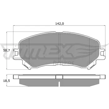 Brzdová destička Sada brzdových destiček, kotoučová brzda TOMEX Brakes TX 18-25