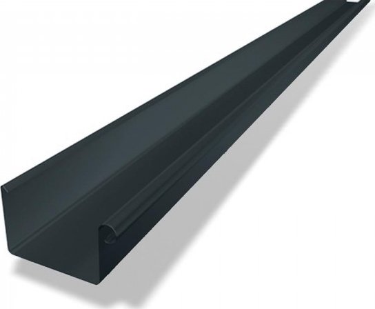 PREFA žlab, okap hranatý hliníkový, šířka 86 mm, délka 3M, Antracit P10 RAL 7016