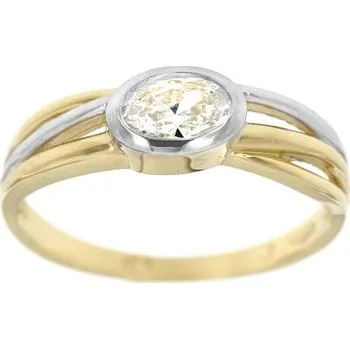 Prsten Zlatnictví U Kostela Zlatý prsten s bílým kamínkem 1750Bž 60 3584-21227348