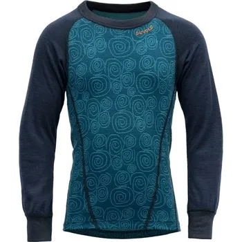 Devold Duo Active Merino Shirt Kid Barva: Modrá - FLOOD, Velikost: 6
