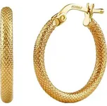 Zlaté náušnice kruhy Monca ze žlutého zlata - 20 mm FAB106EGY